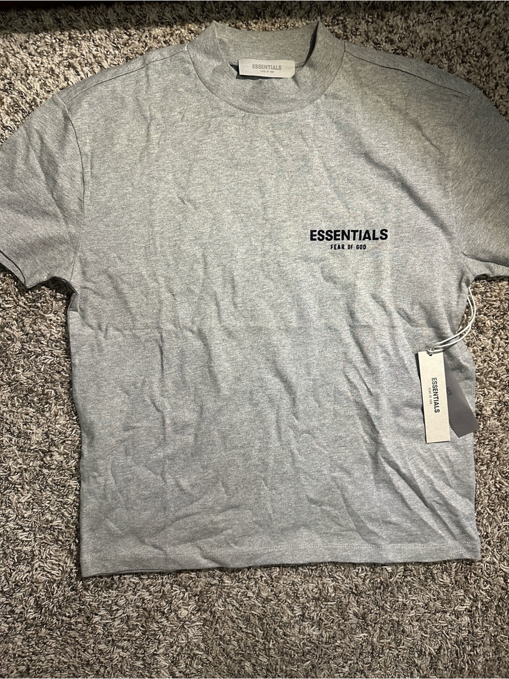 Essentials by Fear of God Heather Grey Short Sleeve Tee
